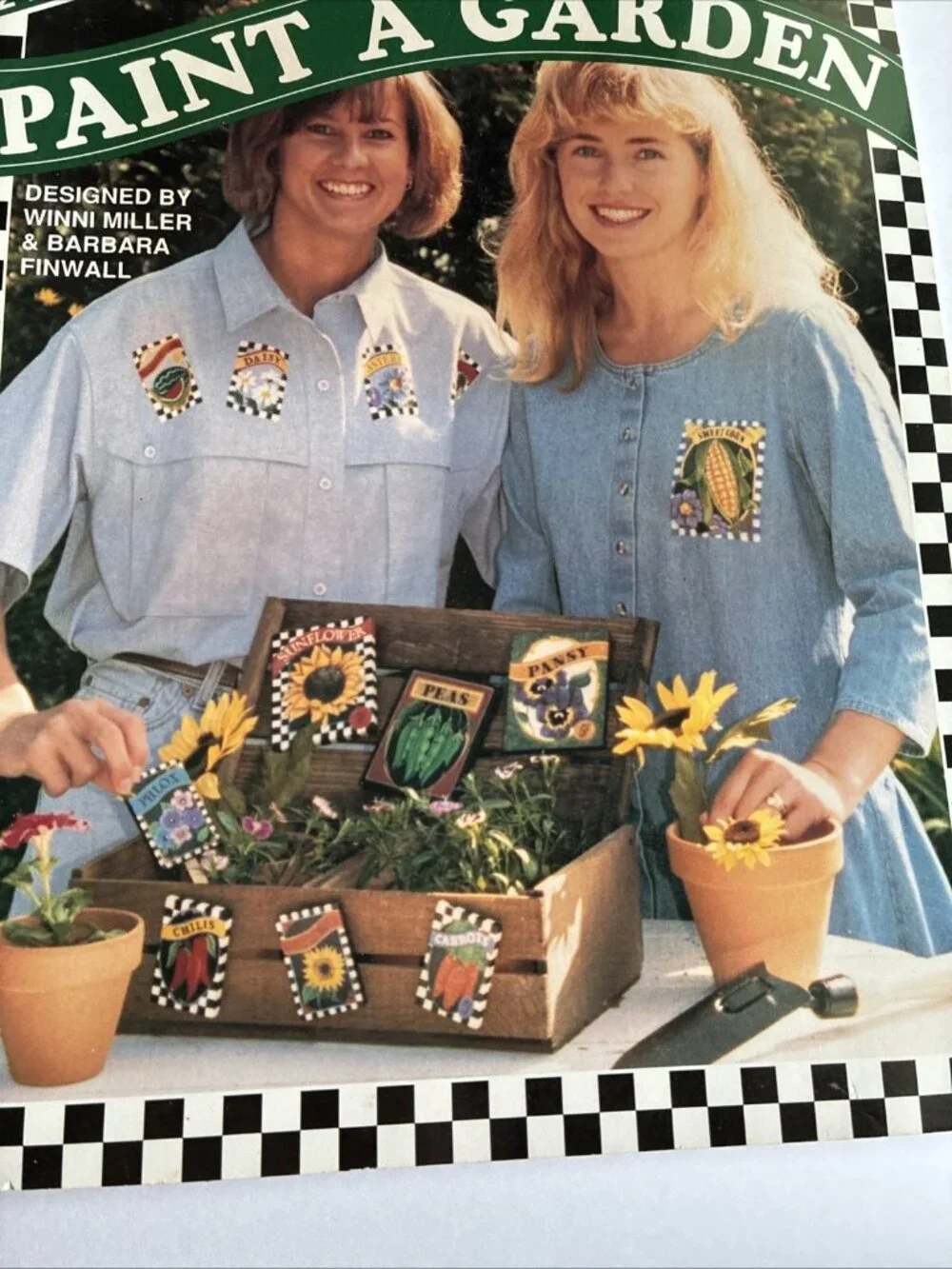 Vintage 1993 Banar Designs Paint A Garden Iron On Transfers Craft Pattern Book